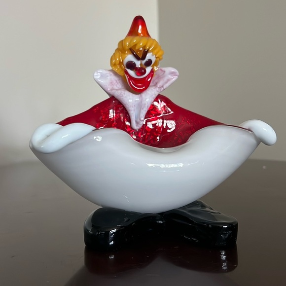 Murano Blown Glass Sculptured Whimsical Clown - Picture 3 of 13